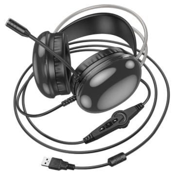 Наушники HOCO W109 Plus Rich USB7.1 Black