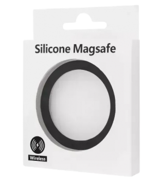 Holder Металлическое кольцо Silicone MagSafe Black